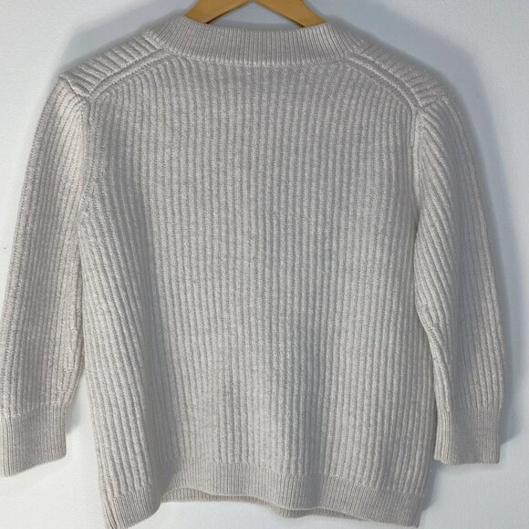 Aritizia, Babaton, Ribbed Sweater, Light Beige/Cream, 3/4 sleeve, Size S - Picture 4 of 5